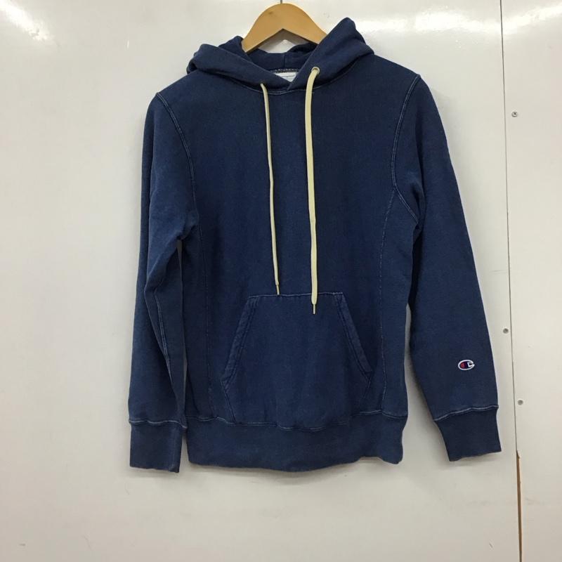 チャンピオン Campion パーカー 長袖 S 無地 青 / ブルー / blue メンズ USED 古着 中古 10158774