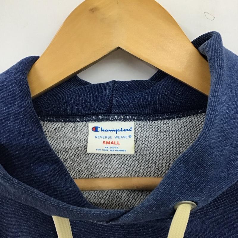チャンピオン Campion パーカー 長袖 S 無地 青 / ブルー / blue メンズ USED 古着 中古 10158774