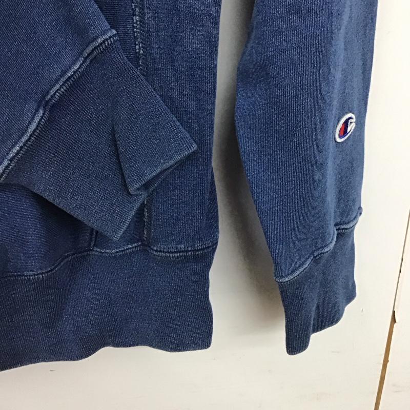 チャンピオン Campion パーカー 長袖 S 無地 青 / ブルー / blue メンズ USED 古着 中古 10158774