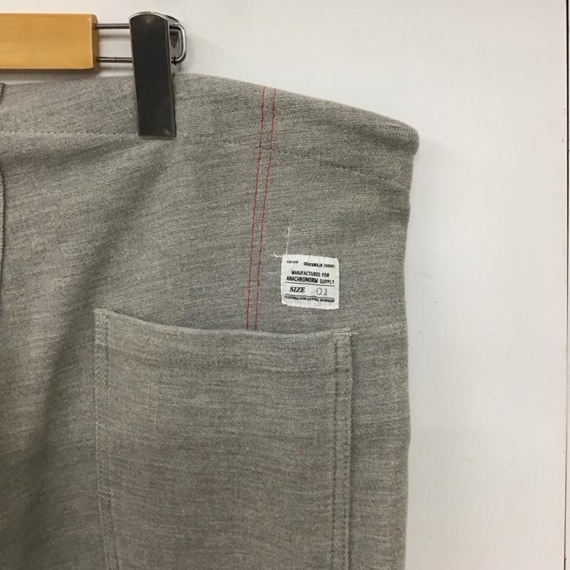 アナクロノーム Anachronorm パンツ ワークパンツ、ペインターパンツ ワークパンツ ワイドパンツ カジュアルパンツ スウェットパンツ 1 無地 灰 / グレー / gray メンズ USED 古着 中古 10158775