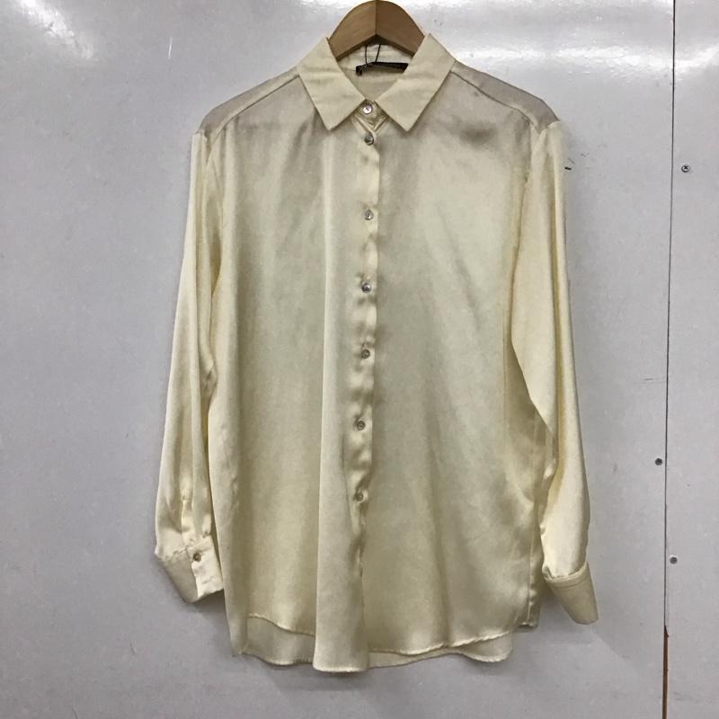 ザラ ZARA シャツ、ブラウス 長袖 XS 無地 アイボリー / アイボリー / レディース USED 古着 中古 10158781
