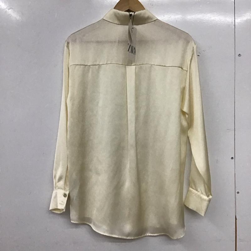 ザラ ZARA シャツ、ブラウス 長袖 XS 無地 アイボリー / アイボリー / レディース USED 古着 中古 10158781