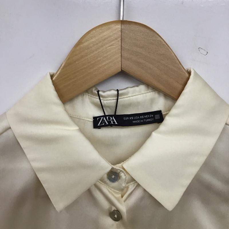 ザラ ZARA シャツ、ブラウス 長袖 XS 無地 アイボリー / アイボリー / レディース USED 古着 中古 10158781