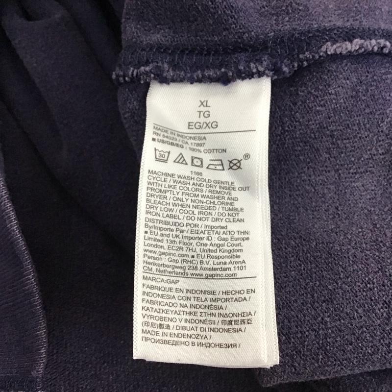 ギャップ GAP Tシャツ 半袖 半袖カットソー Tシャツ クルーネックカットソー XL 無地 紺 / ネイビー / navy メンズ USED 古着 中古 10158785