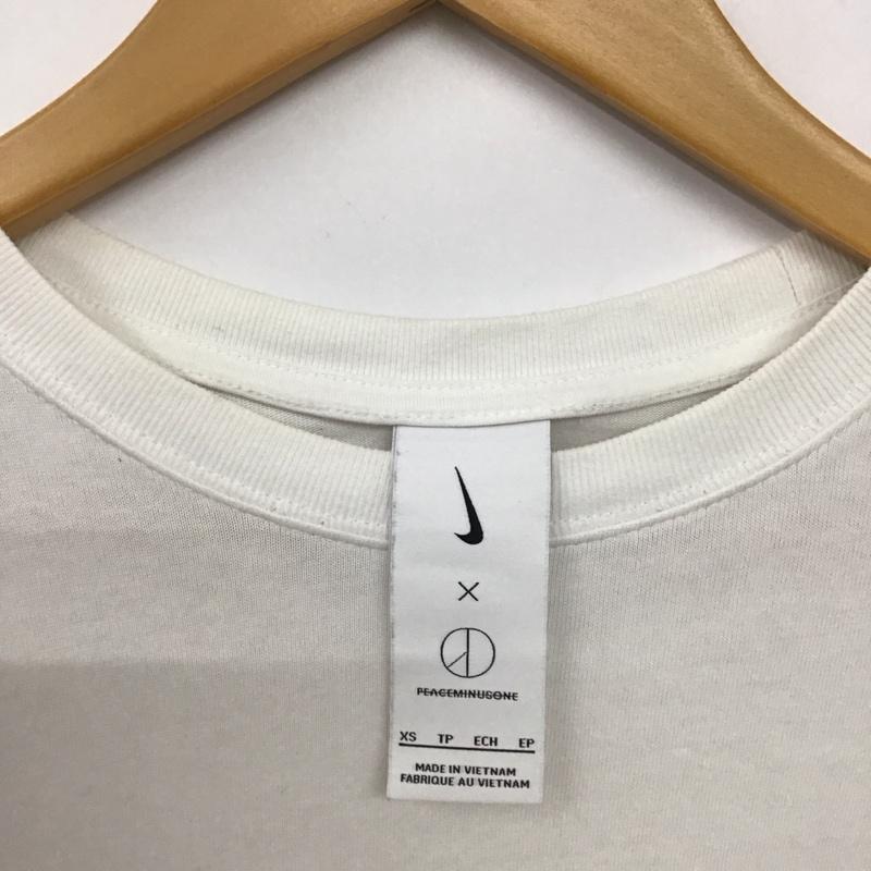 ナイキ NIKE カットソー 長袖 長袖カットソー プリントカットソー クルーネック XS ロゴ、文字 白 / ホワイト / white メンズ USED 古着 中古 10158786
