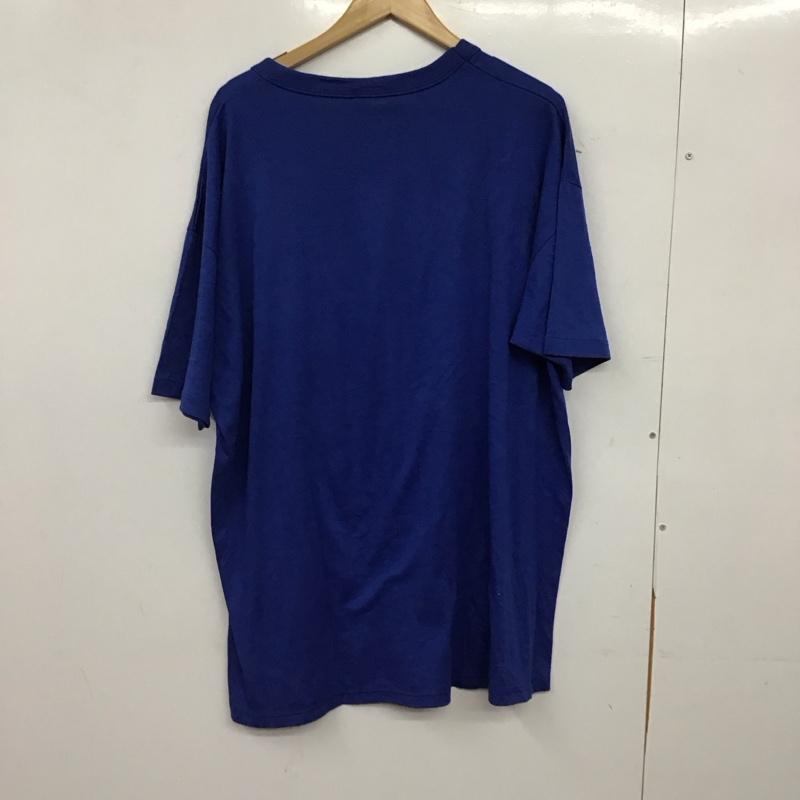ラッセルアスレティック Russell Athletic Tシャツ 半袖 半袖カットソー プリントTシャツ クルーネックカットソー XXL プリント 青 / ブルー / blue メンズ USED 古着 中古 10158787
