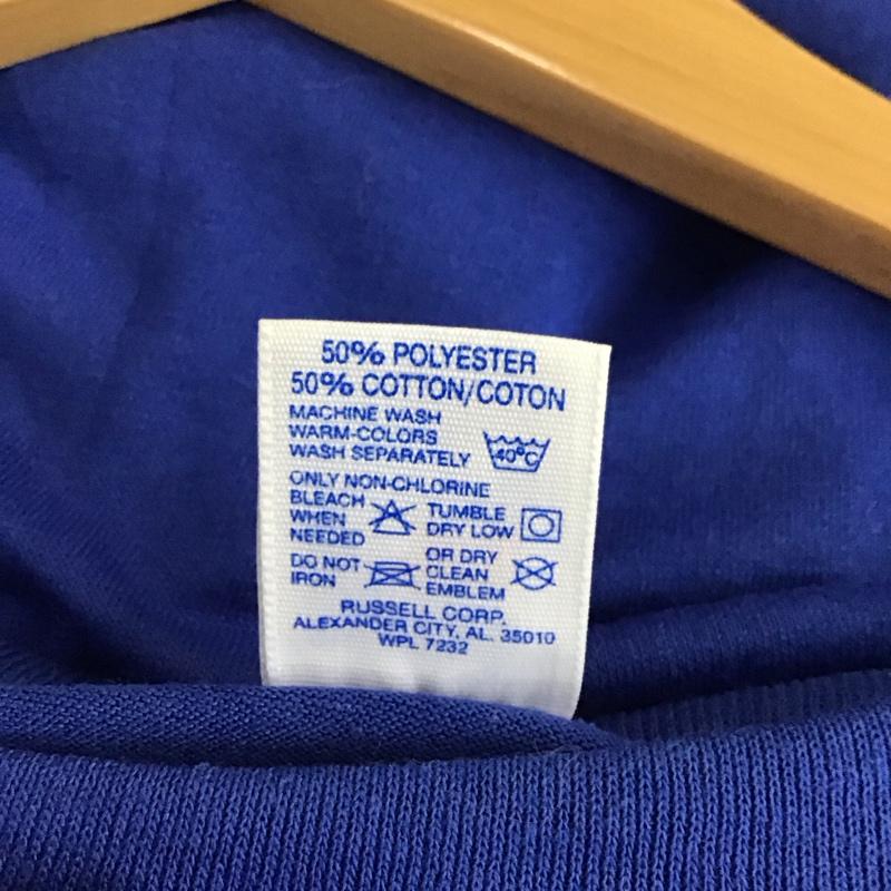 ラッセルアスレティック Russell Athletic Tシャツ 半袖 半袖カットソー プリントTシャツ クルーネックカットソー XXL プリント 青 / ブルー / blue メンズ USED 古着 中古 10158787