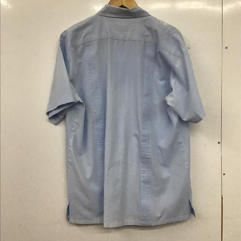 古着 USED シャツ、ブラウス 半袖 半袖シャツ 刺繍シャツ カラーシャツ L 刺繍 水色 / ライトブルー / メンズ USED 古着 中古 10158793