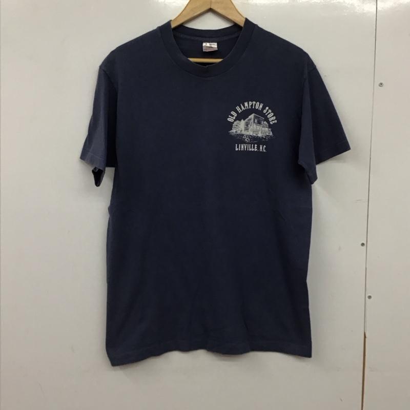フルーツオブザルーム FRUIT OF THE LOOM Tシャツ 半袖 半袖カットソー プリントTシャツ クルーネックカットソー M ロゴ、文字 紺 / ネイビー / navy メンズ USED 古着 中古 10158794