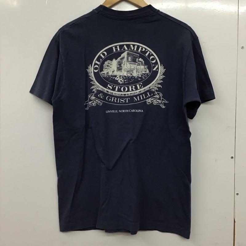 フルーツオブザルーム FRUIT OF THE LOOM Tシャツ 半袖 半袖カットソー プリントTシャツ クルーネックカットソー M ロゴ、文字 紺 / ネイビー / navy メンズ USED 古着 中古 10158794