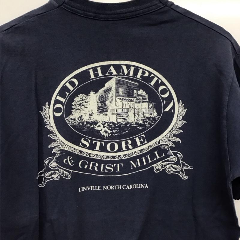 フルーツオブザルーム FRUIT OF THE LOOM Tシャツ 半袖 半袖カットソー プリントTシャツ クルーネックカットソー M ロゴ、文字 紺 / ネイビー / navy メンズ USED 古着 中古 10158794