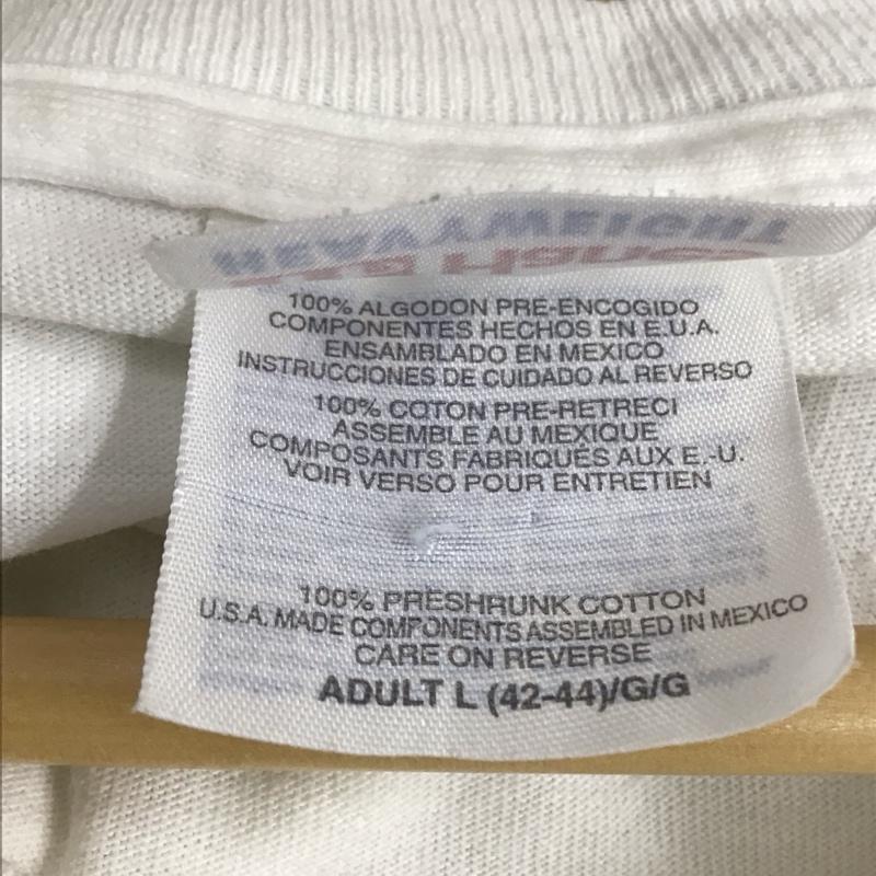 古着 USED Tシャツ 半袖 半袖カットソー プリントTシャツ クルーネックカットソー L プリント 白 / ホワイト / white メンズ USED 古着 中古 10158795