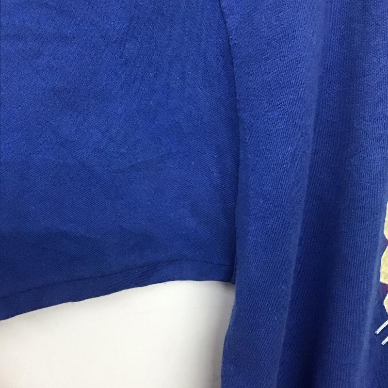 古着 USED Tシャツ 半袖 半袖カットソー プリントTシャツ クルーネックカットソー XL プリント 青 / ブルー / blue メンズ USED 古着 中古 10158796
