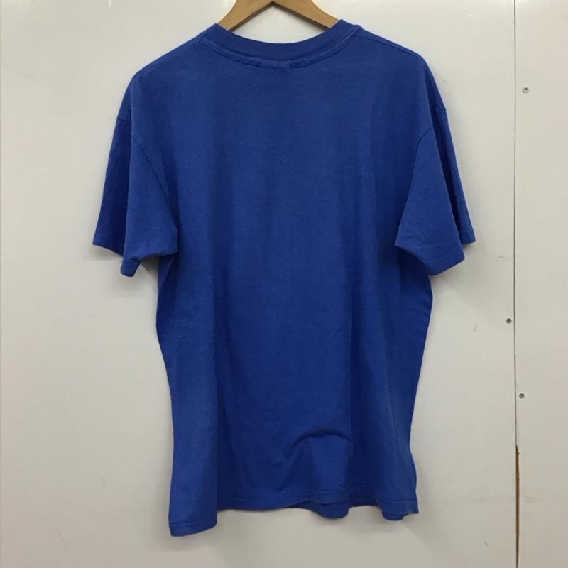 ヘインズ HANES Tシャツ 半袖 半袖カットソー プリントTシャツ クルーネックカットソー XL プリント 青 / ブルー / blue メンズ USED 古着 中古 10158801