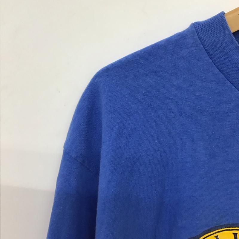 ヘインズ HANES Tシャツ 半袖 半袖カットソー プリントTシャツ クルーネックカットソー XL プリント 青 / ブルー / blue メンズ USED 古着 中古 10158801
