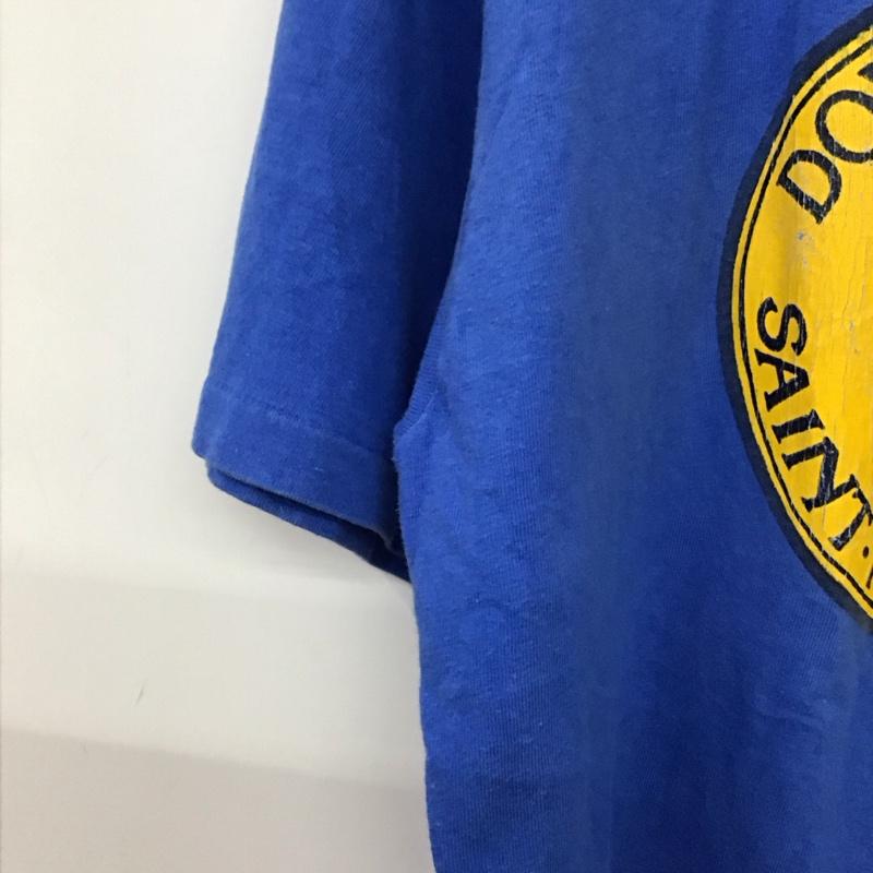 ヘインズ HANES Tシャツ 半袖 半袖カットソー プリントTシャツ クルーネックカットソー XL プリント 青 / ブルー / blue メンズ USED 古着 中古 10158801