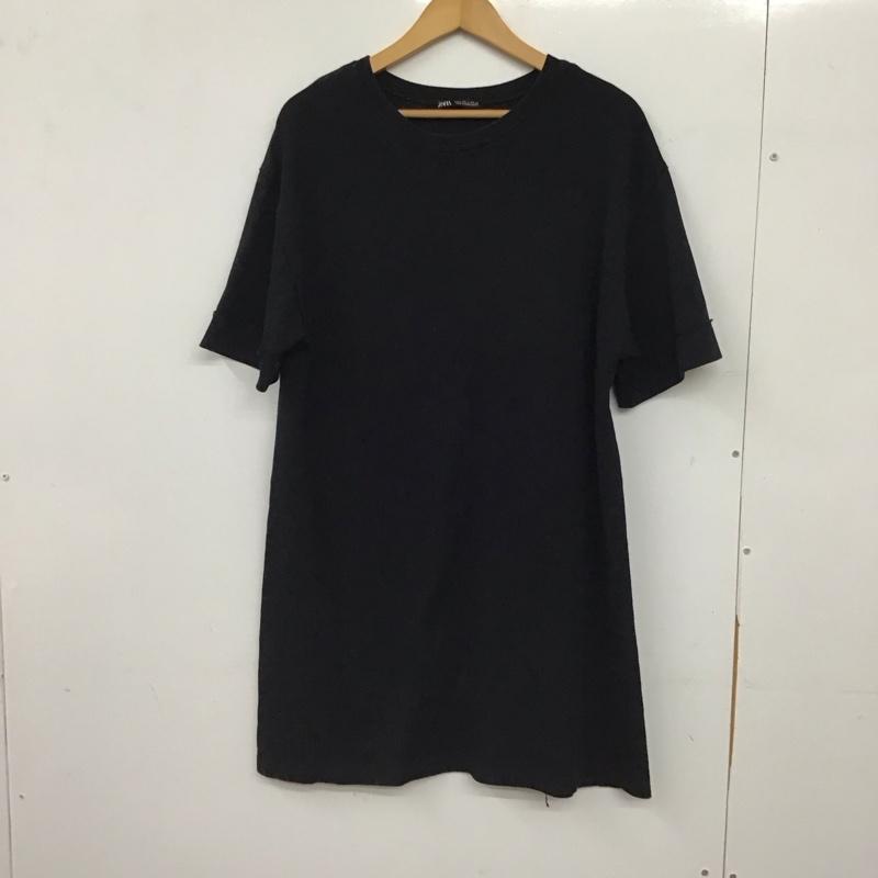 ザラ ZARA ワンピース ミニスカート L 無地 黒 / ブラック / black レディース USED 古着 中古 10158802