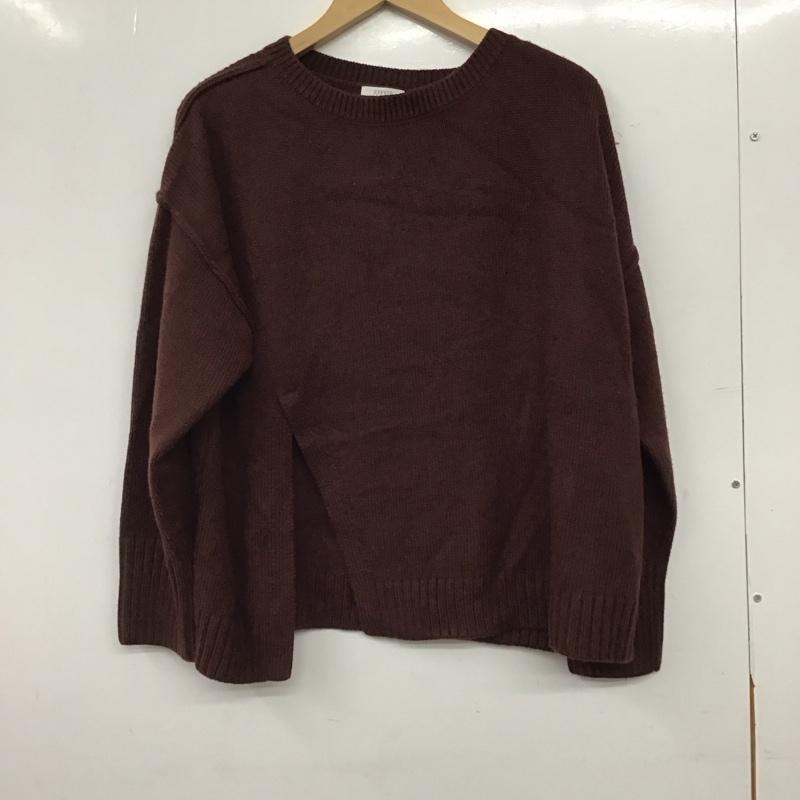 ローリーズファーム LOWRYS FARM ニット、セーター 長袖 FREE 無地 茶 / ブラウン / brown レディース USED 古着 中古 10158804