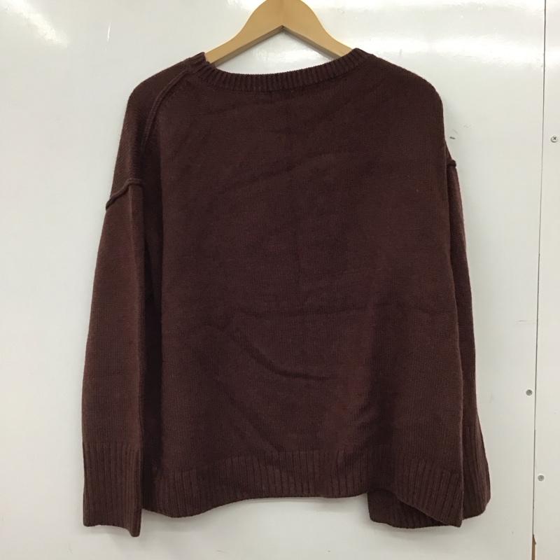 ローリーズファーム LOWRYS FARM ニット、セーター 長袖 FREE 無地 茶 / ブラウン / brown レディース USED 古着 中古 10158804