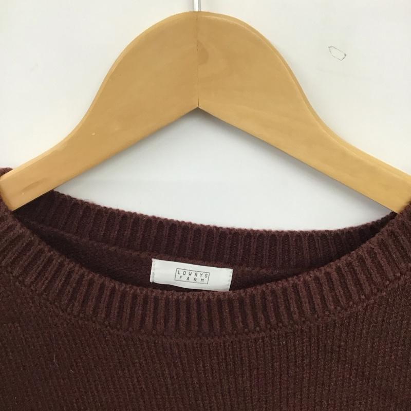 ローリーズファーム LOWRYS FARM ニット、セーター 長袖 FREE 無地 茶 / ブラウン / brown レディース USED 古着 中古 10158804