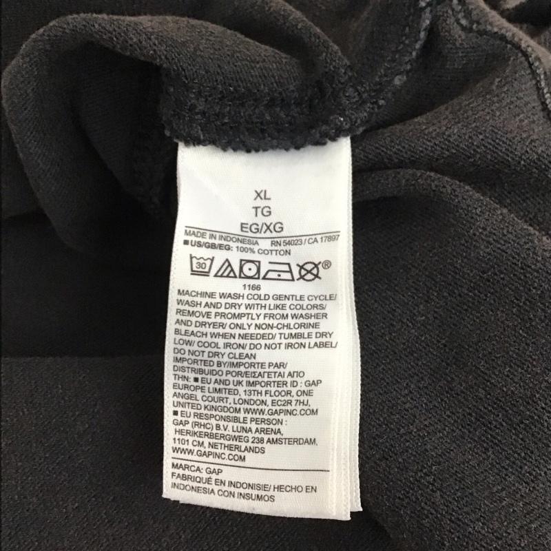 ギャップ GAP Tシャツ 半袖 半袖カットソー プリントTシャツ クルーネックカットソー XL 無地 ダークグレー / ダークグレー / メンズ USED 古着 中古 10158805