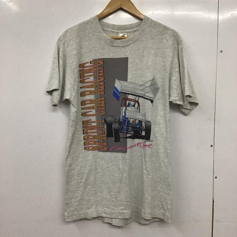 フルーツオブザルーム FRUIT OF THE LOOM Tシャツ 半袖 半袖カットソー プリントTシャツ クルーネックカットソー M プリント 灰 / グレー / gray メンズ USED 古着 中古 10158810