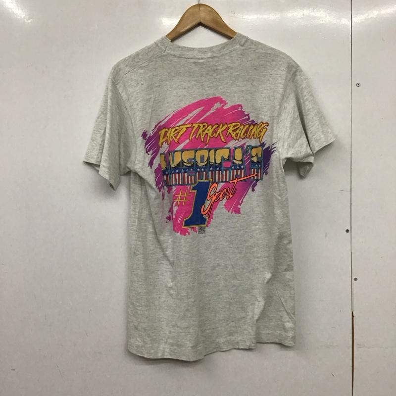 フルーツオブザルーム FRUIT OF THE LOOM Tシャツ 半袖 半袖カットソー プリントTシャツ クルーネックカットソー M プリント 灰 / グレー / gray メンズ USED 古着 中古 10158810