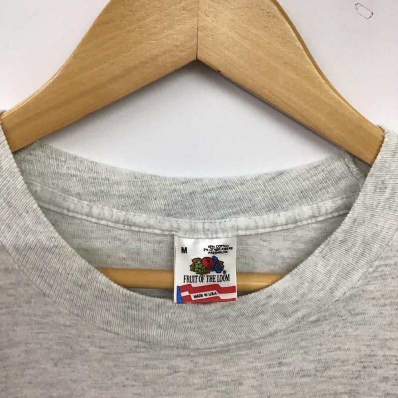 フルーツオブザルーム FRUIT OF THE LOOM Tシャツ 半袖 半袖カットソー プリントTシャツ クルーネックカットソー M プリント 灰 / グレー / gray メンズ USED 古着 中古 10158810