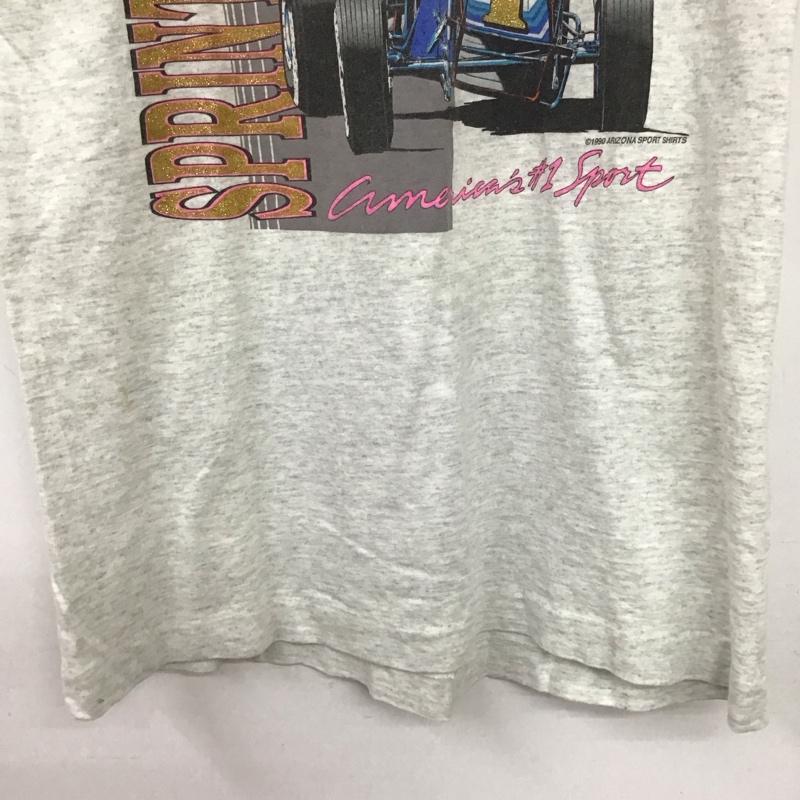 フルーツオブザルーム FRUIT OF THE LOOM Tシャツ 半袖 半袖カットソー プリントTシャツ クルーネックカットソー M プリント 灰 / グレー / gray メンズ USED 古着 中古 10158810