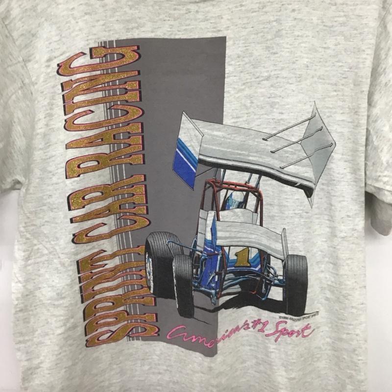フルーツオブザルーム FRUIT OF THE LOOM Tシャツ 半袖 半袖カットソー プリントTシャツ クルーネックカットソー M プリント 灰 / グレー / gray メンズ USED 古着 中古 10158810
