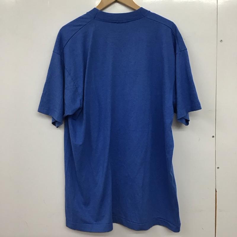 フルーツオブザルーム FRUIT OF THE LOOM Tシャツ 半袖 半袖カットソー プリントTシャツ クルーネックカットソー XL プリント 青 / ブルー / blue メンズ USED 古着 中古 10158812