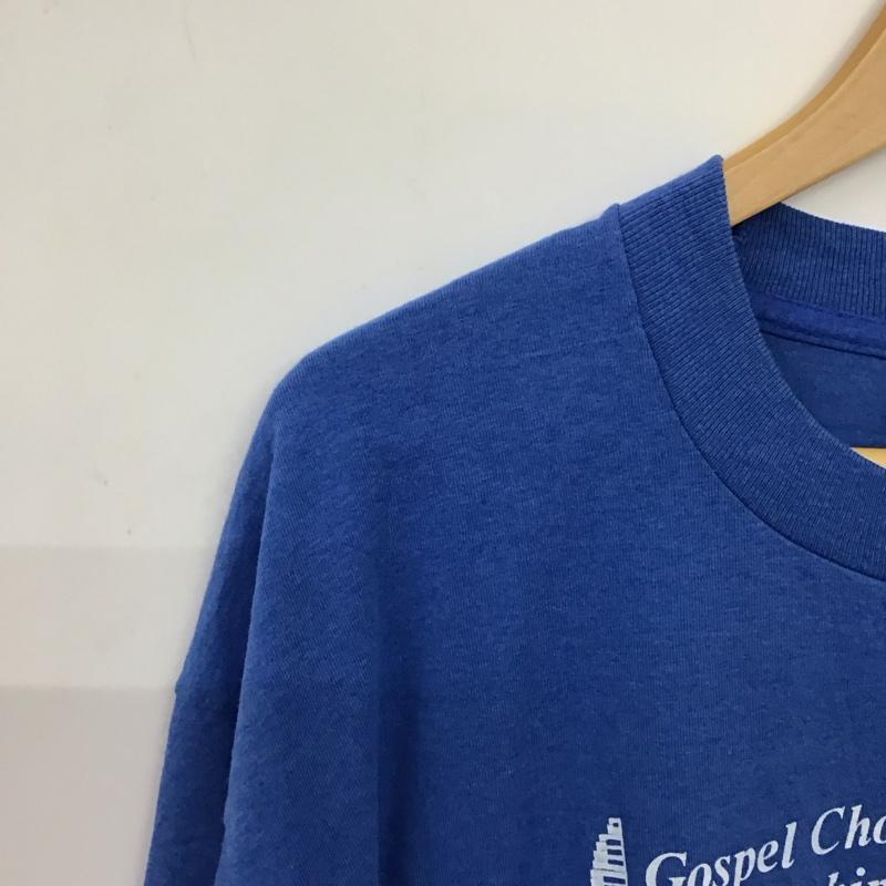 フルーツオブザルーム FRUIT OF THE LOOM Tシャツ 半袖 半袖カットソー プリントTシャツ クルーネックカットソー XL プリント 青 / ブルー / blue メンズ USED 古着 中古 10158812
