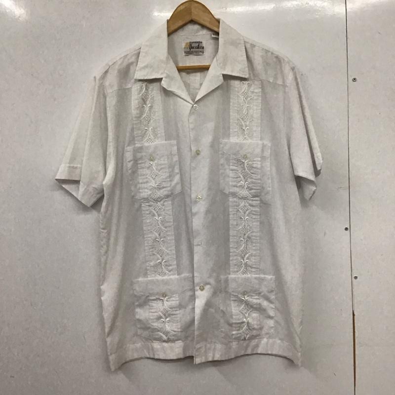 古着 USED シャツ、ブラウス 半袖 半袖シャツ 刺繍シャツ ポケットシャツ L 刺繍 白 / ホワイト / white メンズ USED 古着 中古 10158813
