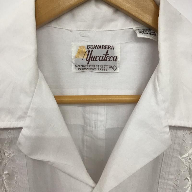 古着 USED シャツ、ブラウス 半袖 半袖シャツ 刺繍シャツ ポケットシャツ L 刺繍 白 / ホワイト / white メンズ USED 古着 中古 10158813