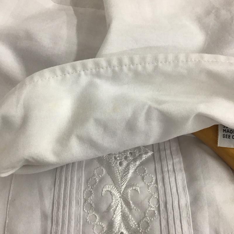 古着 USED シャツ、ブラウス 半袖 半袖シャツ 刺繍シャツ ポケットシャツ L 刺繍 白 / ホワイト / white メンズ USED 古着 中古 10158813