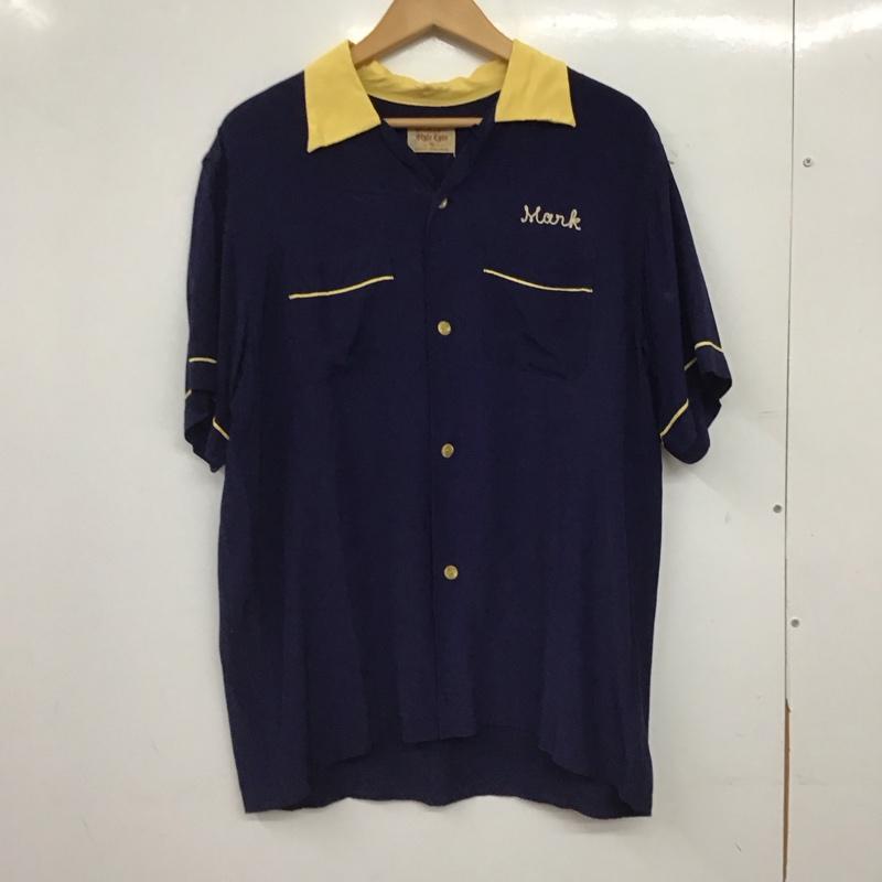 スタイルアイズ STYLE EYES シャツ、ブラウス 半袖 半袖シャツ 刺繍シャツ カラーシャツ M 刺繍 紺 / ネイビー / navy メンズ USED 古着 中古 10158815