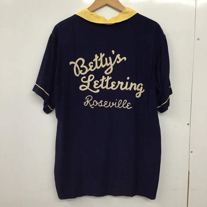 スタイルアイズ STYLE EYES シャツ、ブラウス 半袖 半袖シャツ 刺繍シャツ カラーシャツ M 刺繍 紺 / ネイビー / navy メンズ USED 古着 中古 10158815