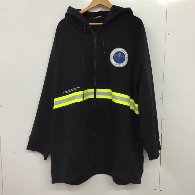 アンダーカバー UNDERCOVER パーカー 長袖 ucv4811 リフレクターBIGジップパーカー 3 ロゴ、文字 黒 / ブラック / black メンズ USED 古着 中古 10158817