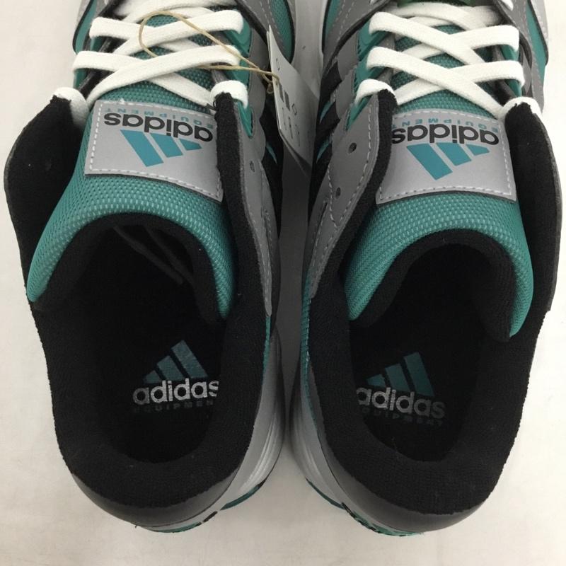 アディダス adidas スニーカー スニーカー IH0973 EQUIPMENT Cushion 93 26cm 26.0cm ロゴ、文字 黒 / ブラック / black X 灰 / グレー / gray X 緑 / グリーン / green メンズ USED 古着 中古 10158819