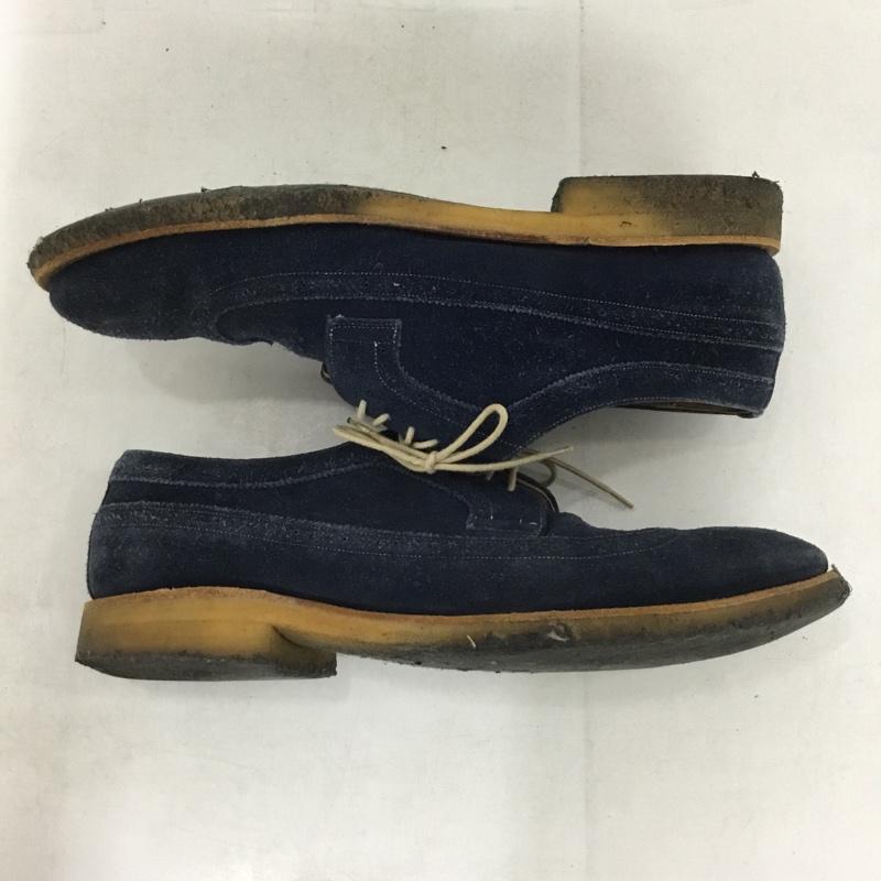 ポールスミス Paul Smith 革靴 革靴 ウィングチップ スエード 無地 紺 / ネイビー / navy メンズ USED 古着 中古 10158824