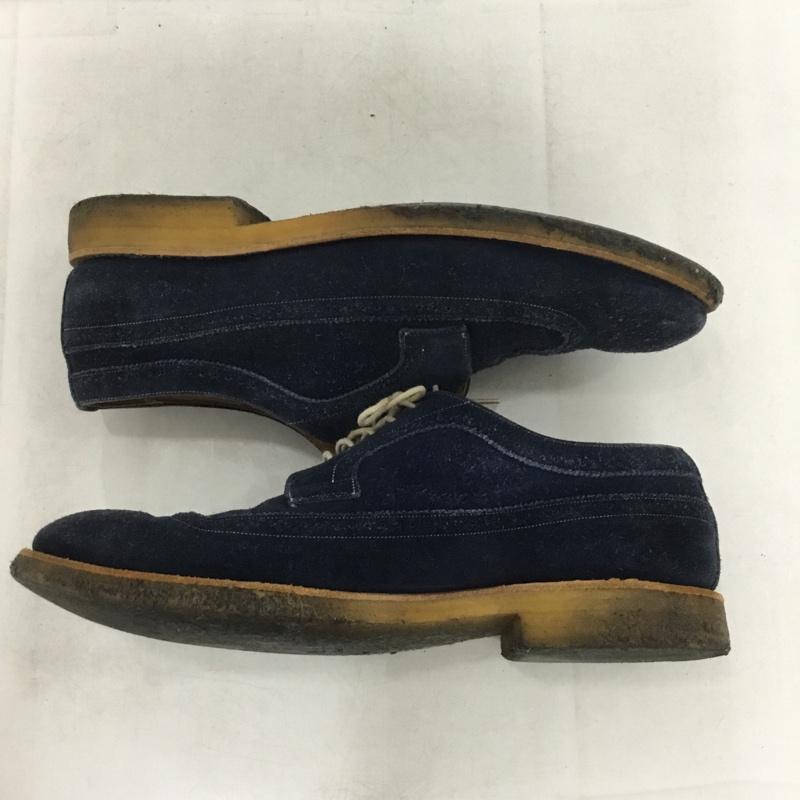 ポールスミス Paul Smith 革靴 革靴 ウィングチップ スエード 無地 紺 / ネイビー / navy メンズ USED 古着 中古 10158824