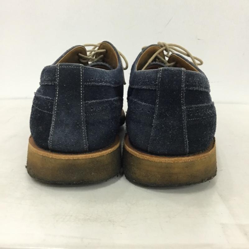 ポールスミス Paul Smith 革靴 革靴 ウィングチップ スエード 無地 紺 / ネイビー / navy メンズ USED 古着 中古 10158824