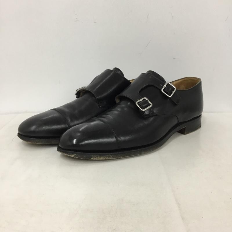 ポールスミス Paul Smith 革靴 革靴 CROCKETT&JONES モンクストラップ レザーシューズ 8E 無地 黒 / ブラック / black メンズ USED 古着 中古 10158826