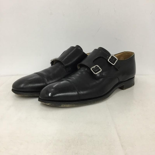 ポールスミス Paul Smith 革靴 革靴 CROCKETT&JONES モンクストラップ レザーシューズ 8E 無地 黒 / ブラック / black メンズ USED 古着 中古 10158826