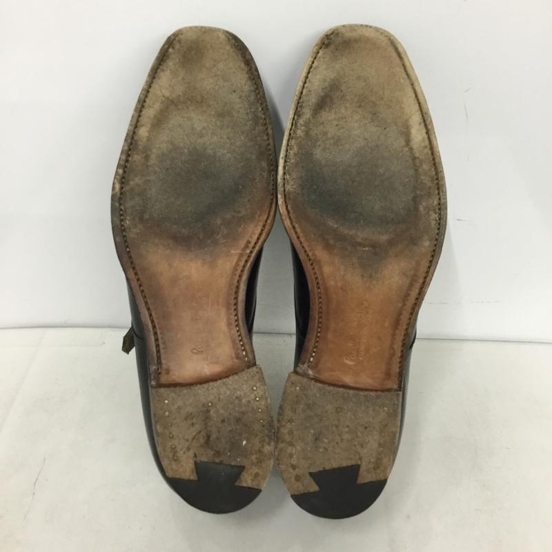 ポールスミス Paul Smith 革靴 革靴 CROCKETT&JONES モンクストラップ レザーシューズ 8E 無地 黒 / ブラック / black メンズ USED 古着 中古 10158826