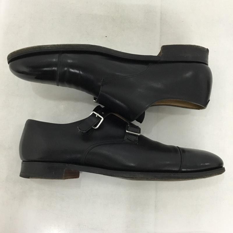 ポールスミス Paul Smith 革靴 革靴 CROCKETT&JONES モンクストラップ レザーシューズ 8E 無地 黒 / ブラック / black メンズ USED 古着 中古 10158826