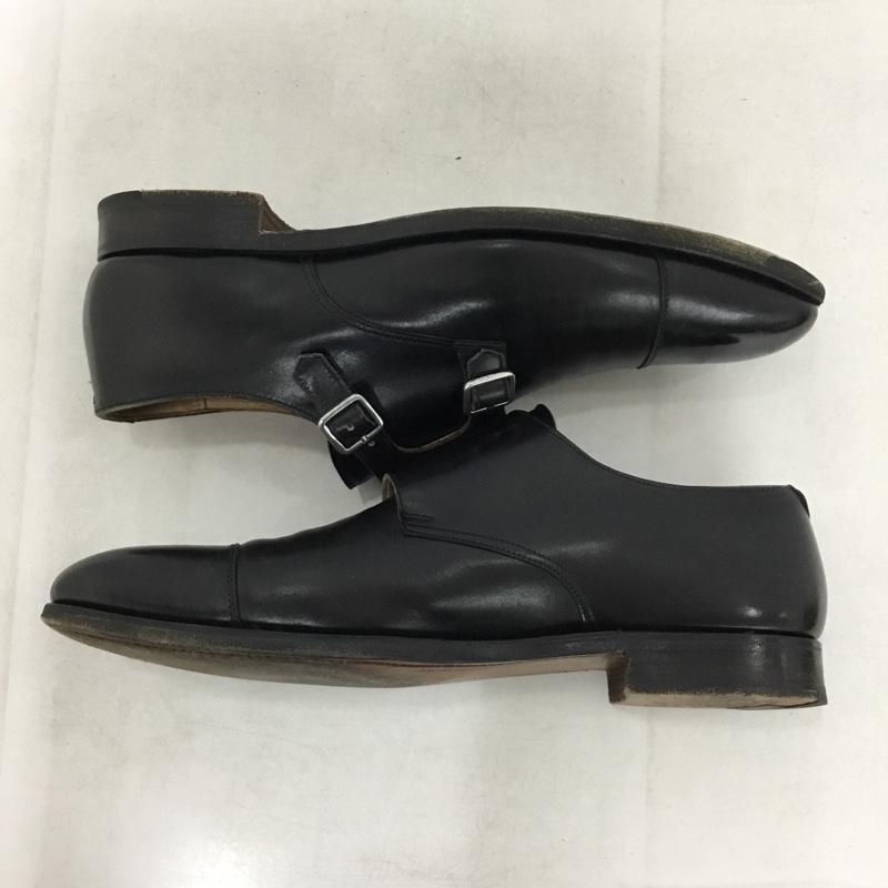 ポールスミス Paul Smith 革靴 革靴 CROCKETT&JONES モンクストラップ レザーシューズ 8E 無地 黒 / ブラック / black メンズ USED 古着 中古 10158826