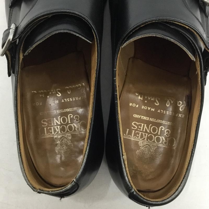 ポールスミス Paul Smith 革靴 革靴 CROCKETT&JONES モンクストラップ レザーシューズ 8E 無地 黒 / ブラック / black メンズ USED 古着 中古 10158826