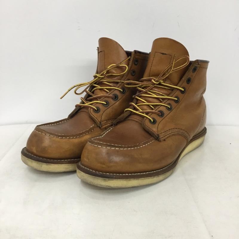 レッドウィング RED WING ブーツ ショートブーツ 875 6インチ クラシックモック 8.5E US：8.5 ロゴ、文字 キャメル / キャメル / メンズ USED 古着 中古 10158832