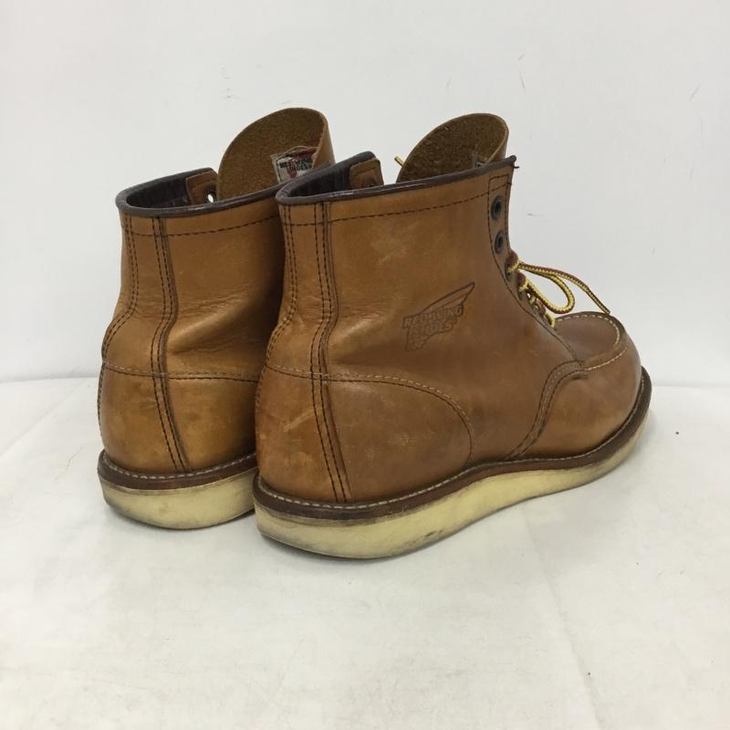 レッドウィング RED WING ブーツ ショートブーツ 875 6インチ クラシックモック 8.5E US：8.5 ロゴ、文字 キャメル / キャメル / メンズ USED 古着 中古 10158832